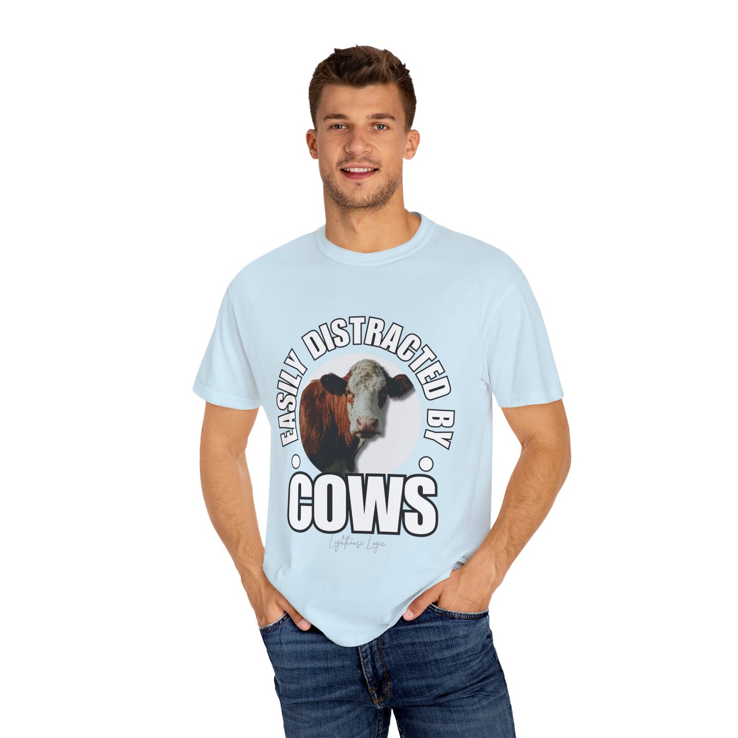 Casual "Easily Distracted by Cows" Tee