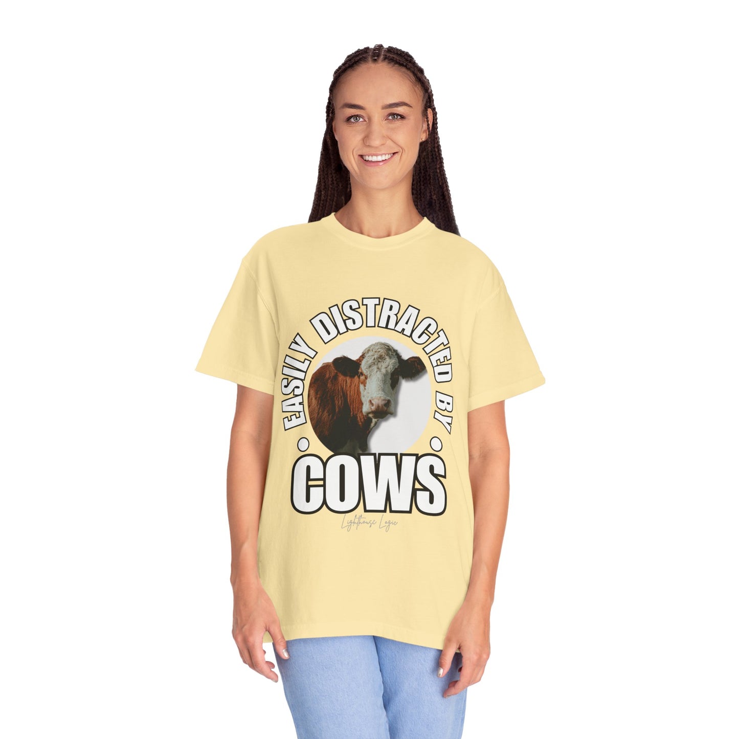 Casual "Easily Distracted by Cows" Tee