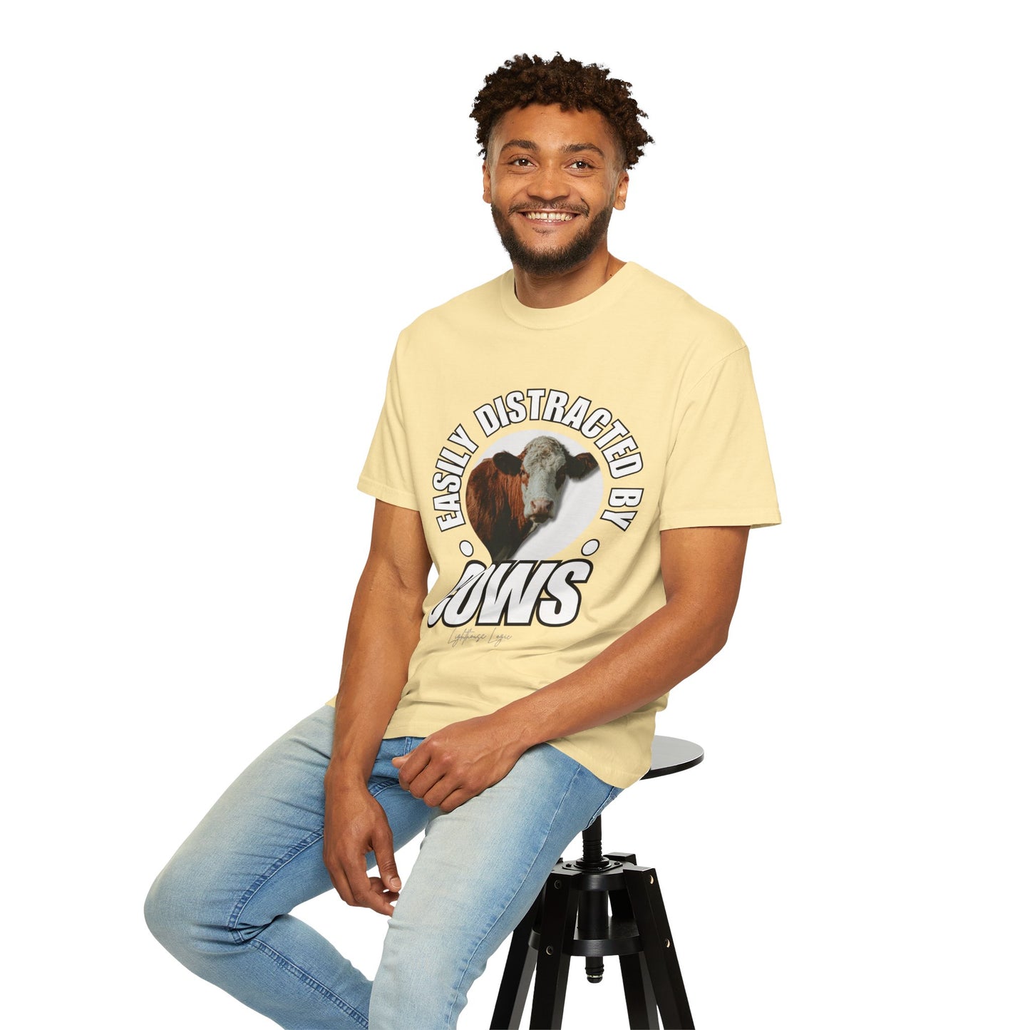 Casual "Easily Distracted by Cows" Tee