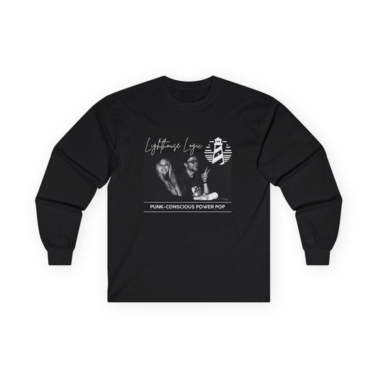 Black Long Sleeve Picture Tee "Punk Conscious Power Pop"