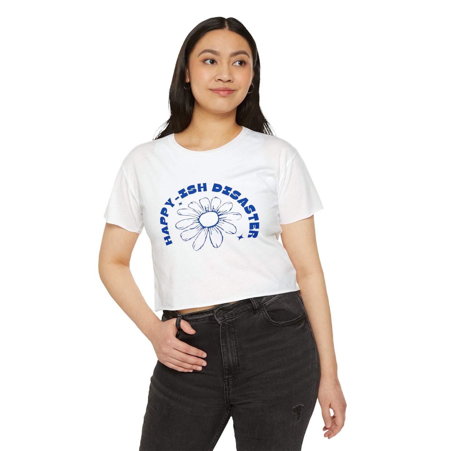 Happy-ish Disaster Crop Top