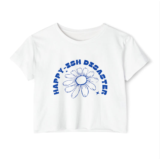 Happy-ish Disaster Crop Top