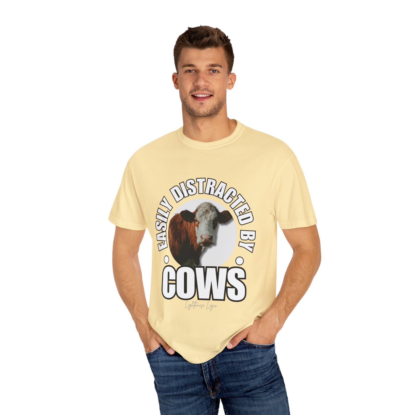 Casual "Easily Distracted by Cows" Tee