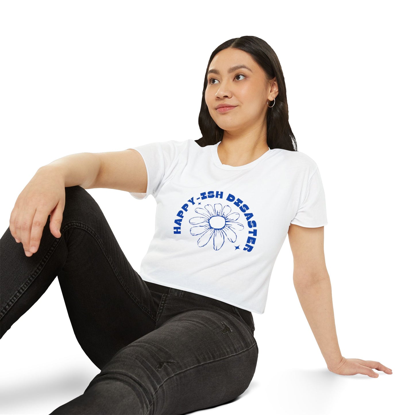 Happy-ish Disaster Crop Top